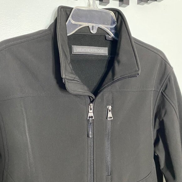 Weatherproof Softshell Jacket Black Full Zip Mens L - Picture 2 of 11